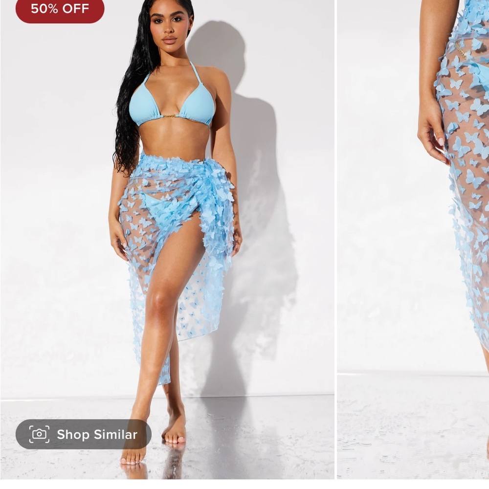 Fashion Nova Butterfly coverup skirt